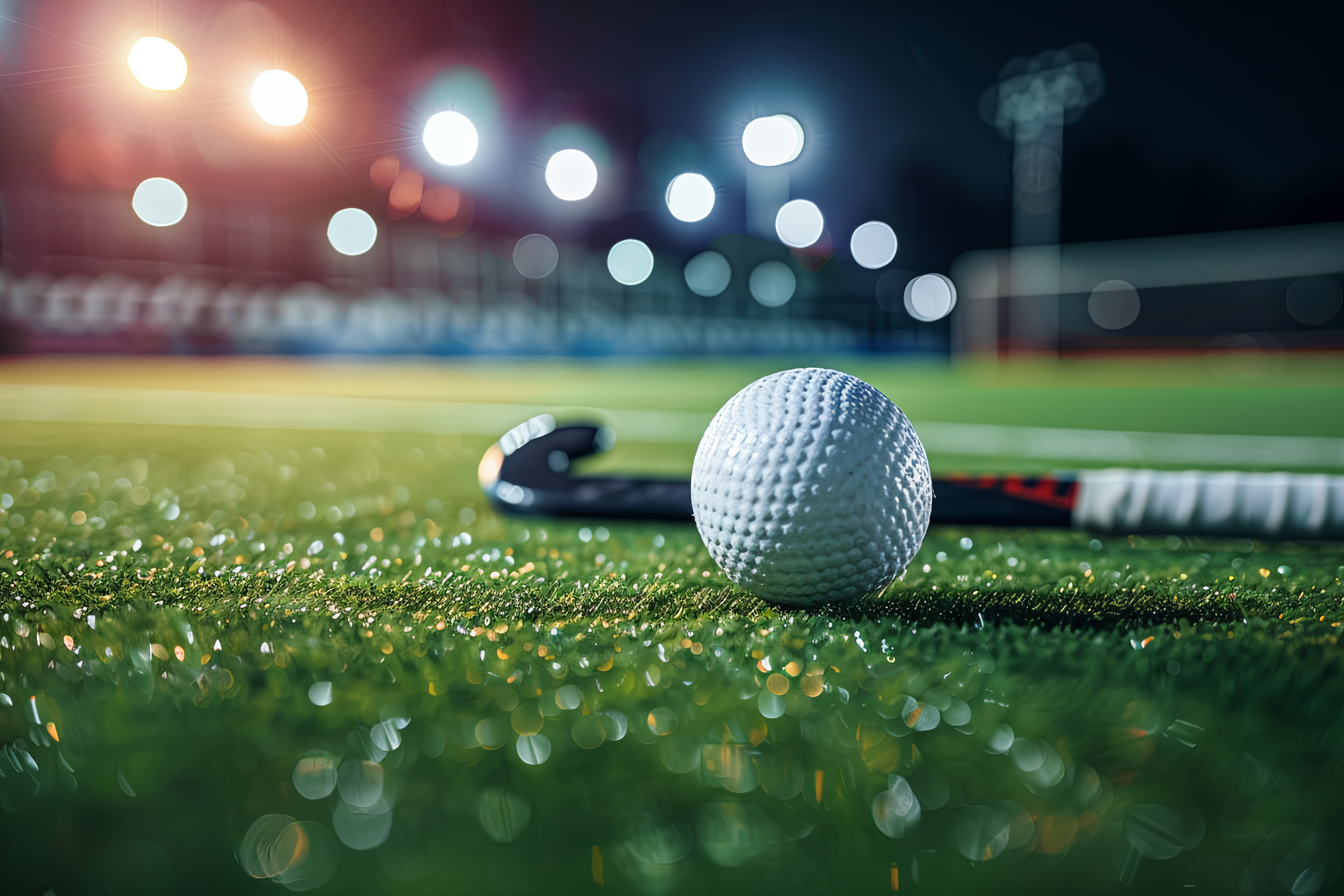 Hokeyschläger mit Ball